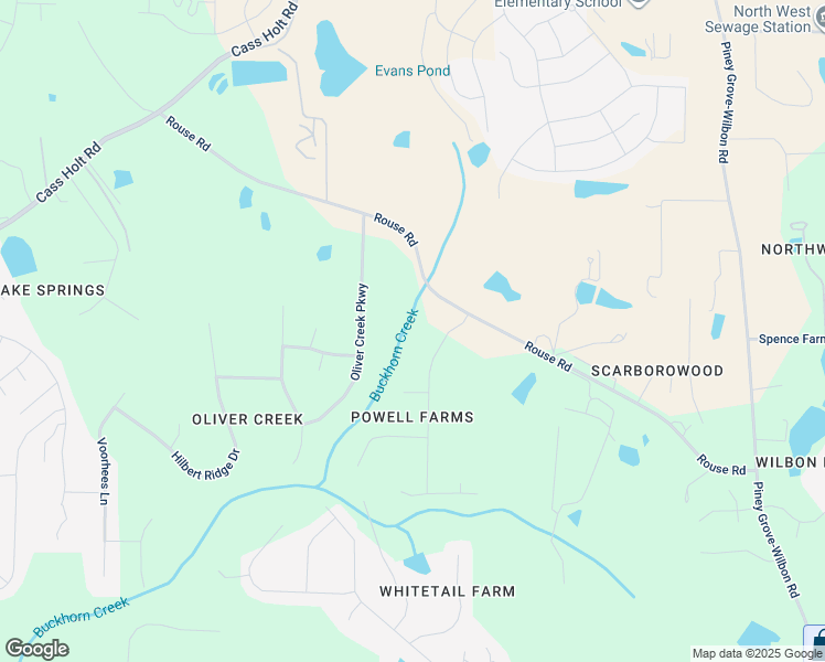map of restaurants, bars, coffee shops, grocery stores, and more near 6116 Powell Ridge Road in Holly Springs