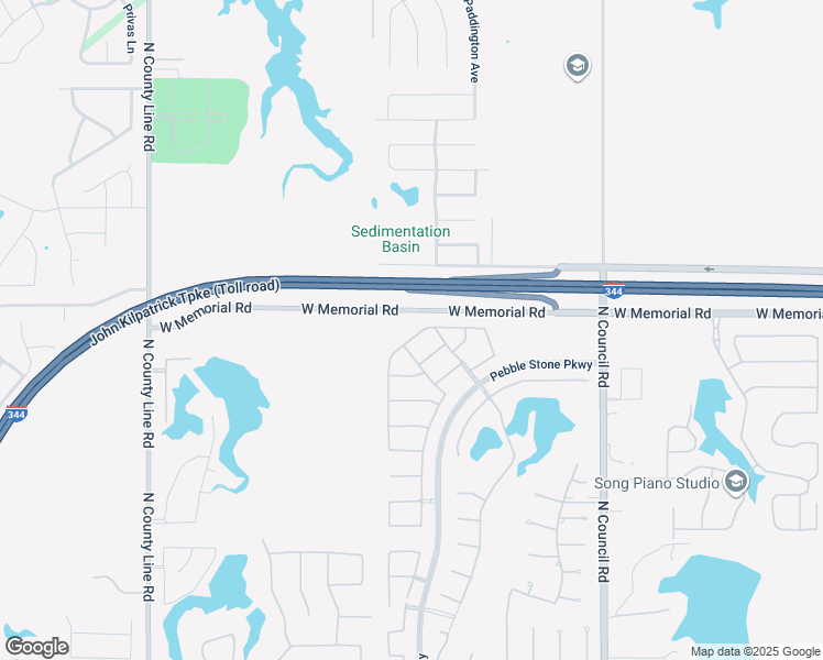 map of restaurants, bars, coffee shops, grocery stores, and more near 13553 Cobblestone Curve Road in Oklahoma City