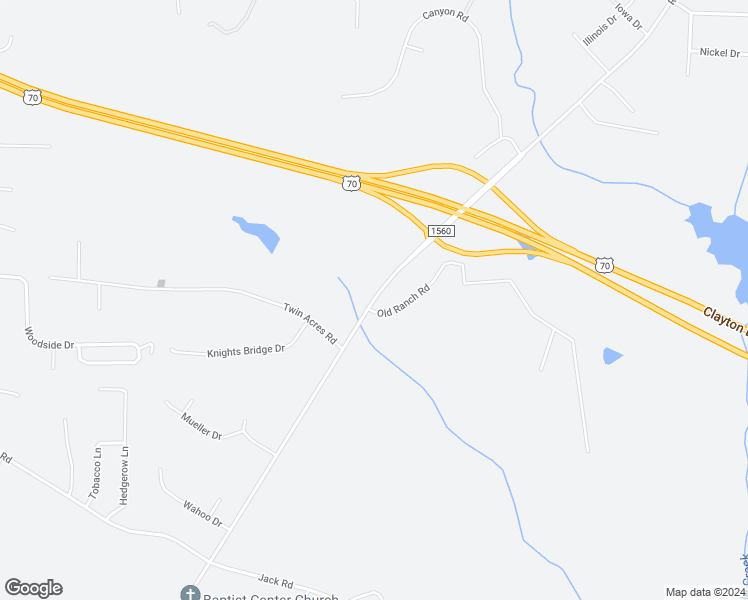 map of restaurants, bars, coffee shops, grocery stores, and more near 1463 Ranch Road in Clayton