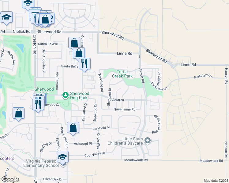 map of restaurants, bars, coffee shops, grocery stores, and more near 1737 Kings Drive in Paso Robles