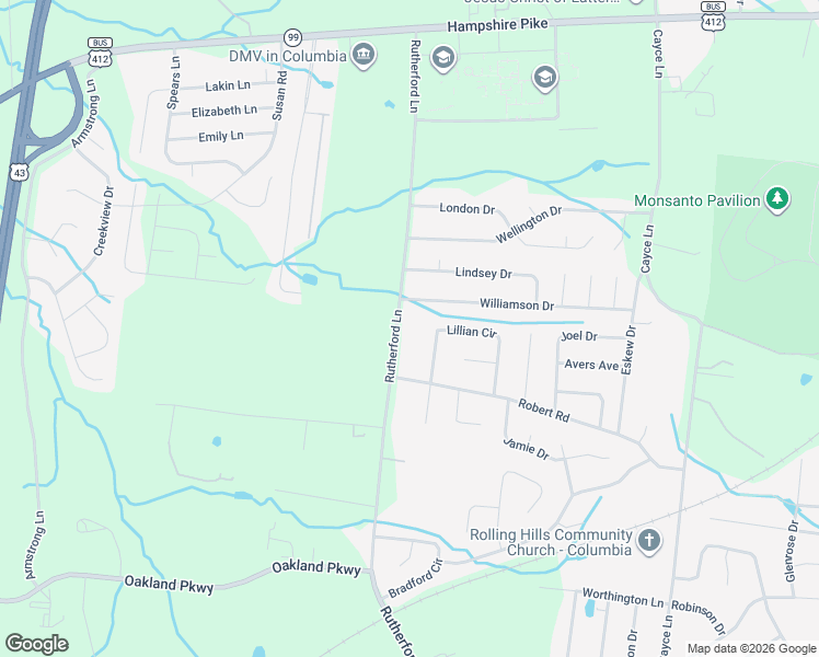 map of restaurants, bars, coffee shops, grocery stores, and more near 606 Rutherford Lane in Columbia