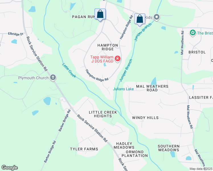 map of restaurants, bars, coffee shops, grocery stores, and more near 1604 Bracknell Court in Raleigh