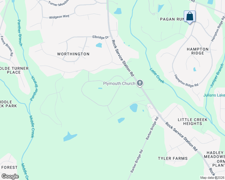 map of restaurants, bars, coffee shops, grocery stores, and more near 6116 Rock Service Station Road in Raleigh