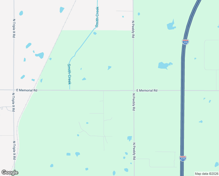 map of restaurants, bars, coffee shops, grocery stores, and more near 17681 East Memorial Road in Luther