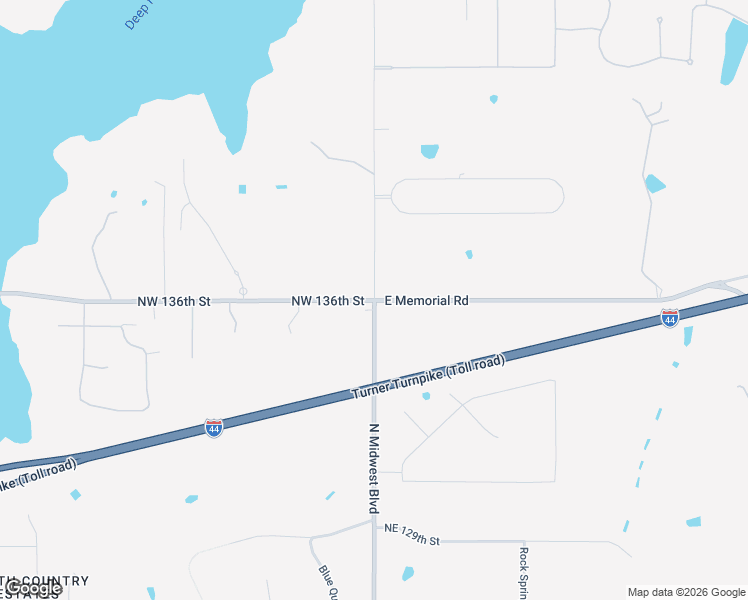 map of restaurants, bars, coffee shops, grocery stores, and more near 8000 East Memorial Road in Jones
