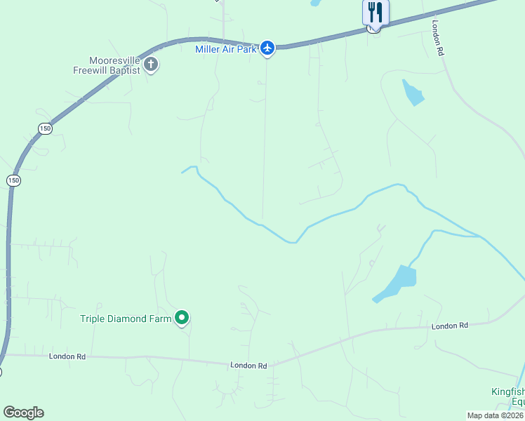 map of restaurants, bars, coffee shops, grocery stores, and more near 420 Airpark Drive in Mooresville