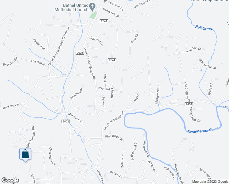 map of restaurants, bars, coffee shops, grocery stores, and more near 31 Wolf Road in Asheville