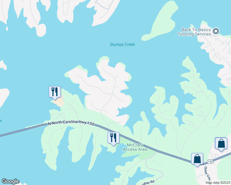 map of restaurants, bars, coffee shops, grocery stores, and more near 190 Pinnacle Shores Drive in Mooresville