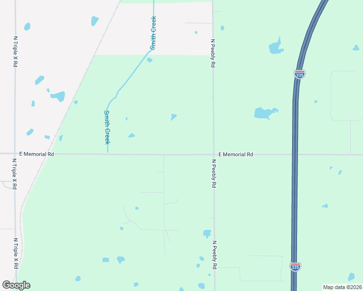 map of restaurants, bars, coffee shops, grocery stores, and more near 17705 East Memorial Road in Luther