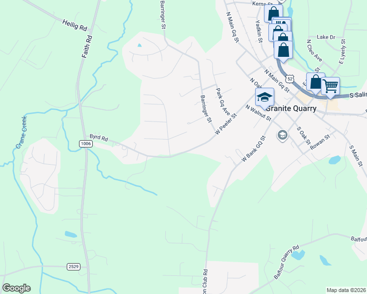 map of restaurants, bars, coffee shops, grocery stores, and more near 606 West Peeler Street in Salisbury