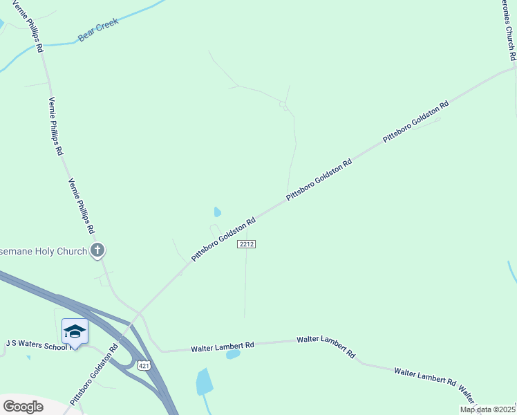 map of restaurants, bars, coffee shops, grocery stores, and more near 7894 Pittsboro Goldston Road in Bear Creek