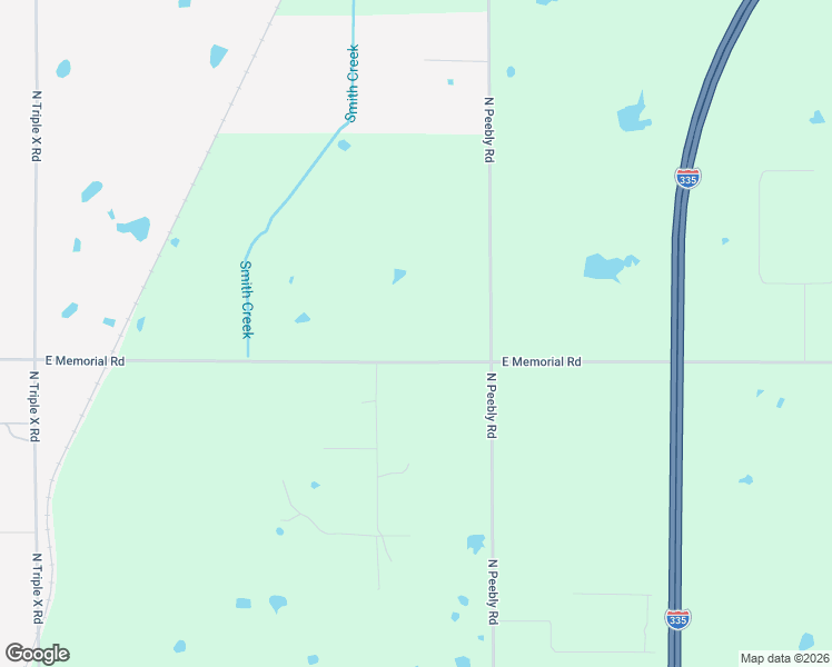 map of restaurants, bars, coffee shops, grocery stores, and more near 17681 East Memorial Road in Luther