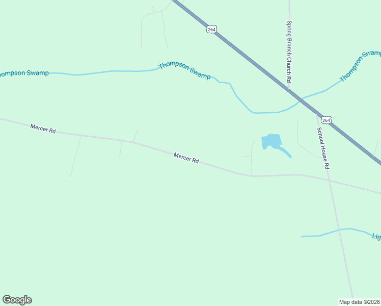 map of restaurants, bars, coffee shops, grocery stores, and more near 1046 Mercer Road in Walstonburg