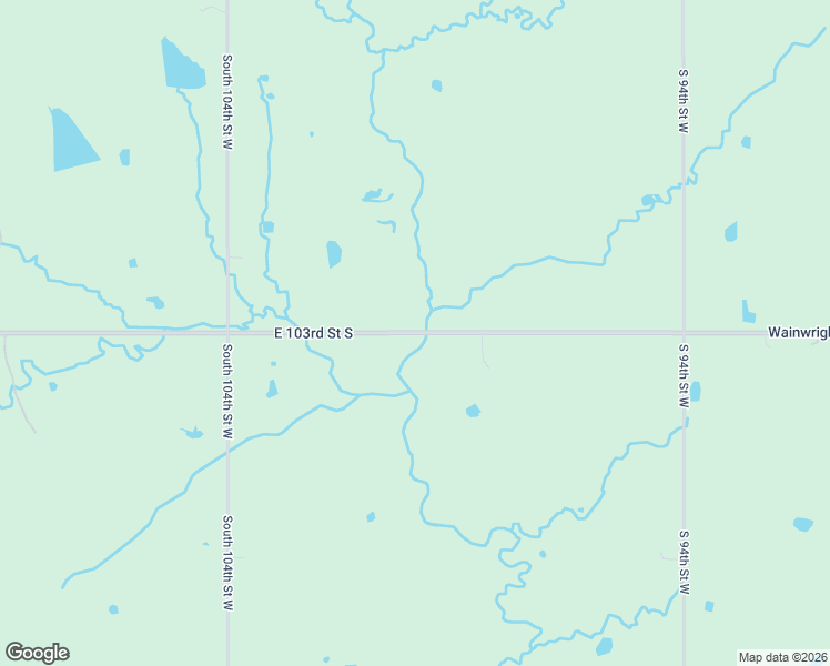 map of restaurants, bars, coffee shops, grocery stores, and more near 10301-10399 East 103rd Street South in Oktaha