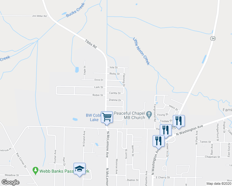 map of restaurants, bars, coffee shops, grocery stores, and more near 480 Carlita Street in Brownsville