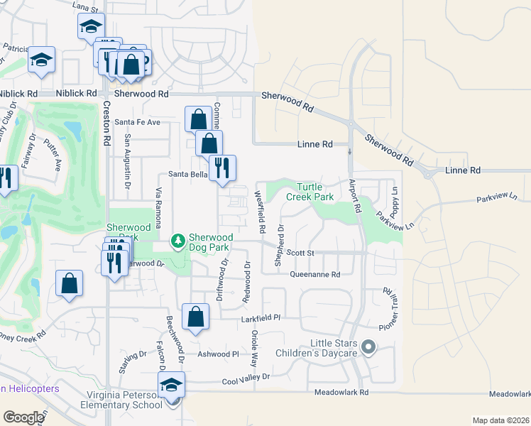 map of restaurants, bars, coffee shops, grocery stores, and more near 1700 Westfield Road in Paso Robles