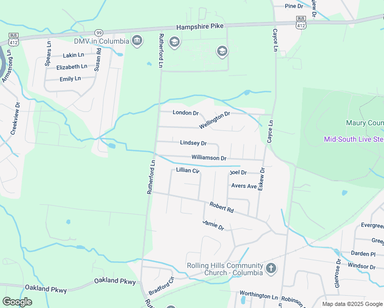 map of restaurants, bars, coffee shops, grocery stores, and more near 1628 Williamson Drive in Columbia