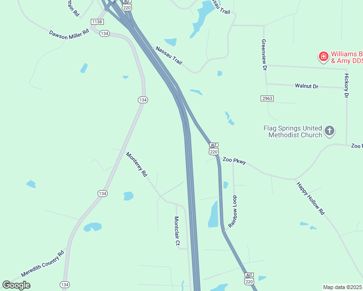 map of restaurants, bars, coffee shops, grocery stores, and more near North Carolina 134 in Asheboro