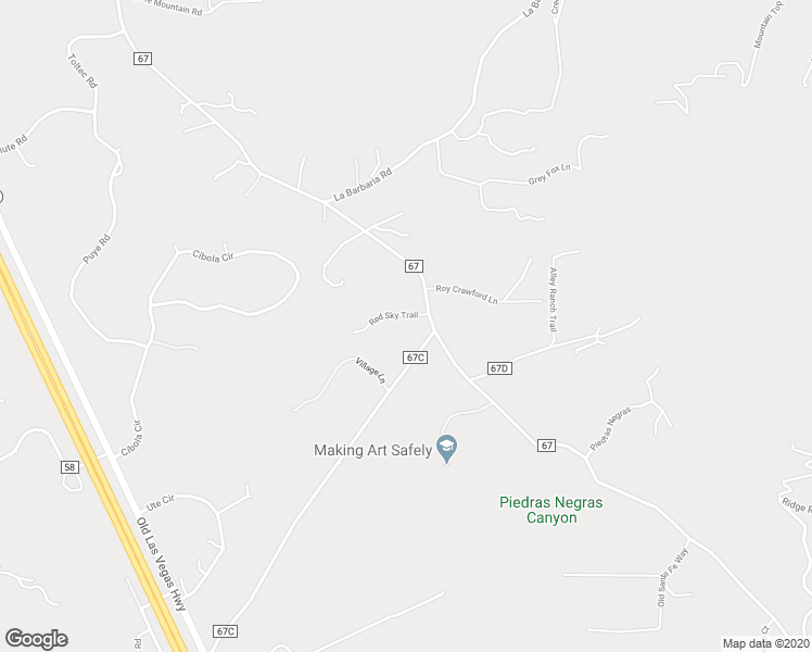 map of restaurants, bars, coffee shops, grocery stores, and more near 5 2 Trails Road in Santa Fe