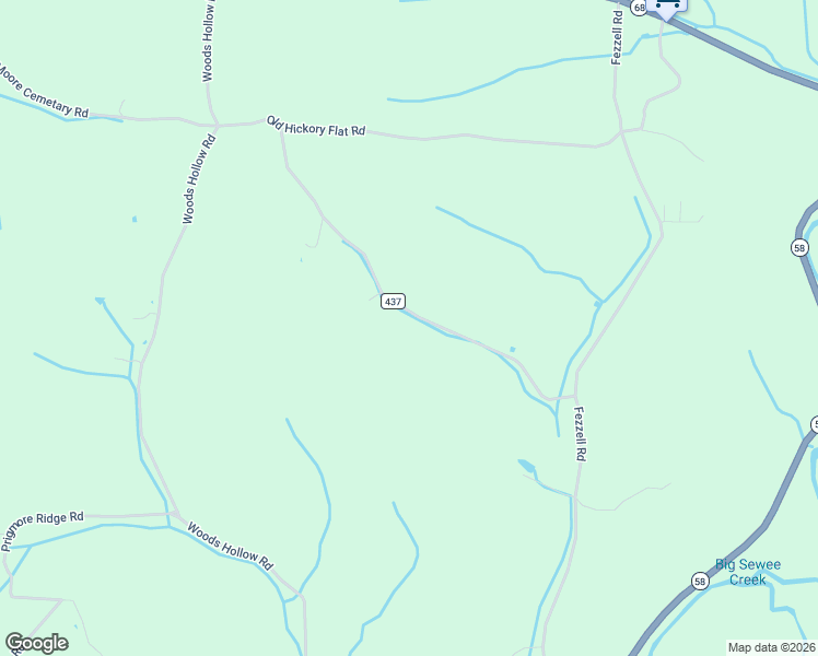 map of restaurants, bars, coffee shops, grocery stores, and more near County Road 437 in Decatur