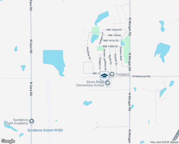 map of restaurants, bars, coffee shops, grocery stores, and more near 10109 Northwest 137th Street in Yukon