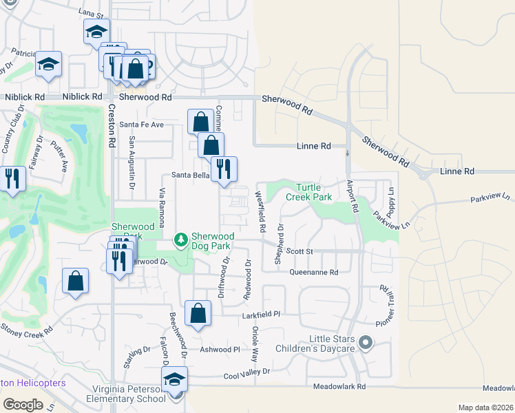 map of restaurants, bars, coffee shops, grocery stores, and more near 1700 Westfield Road in Paso Robles