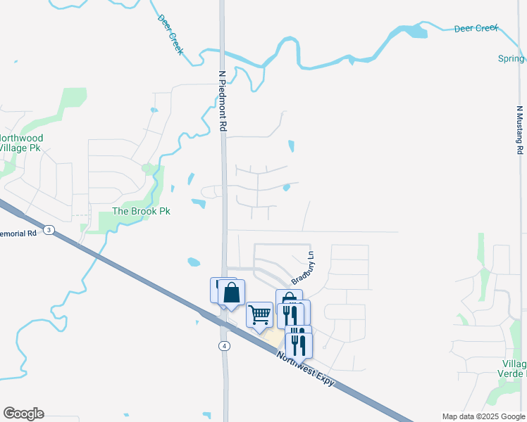 map of restaurants, bars, coffee shops, grocery stores, and more near 13709 Stag Court in Piedmont