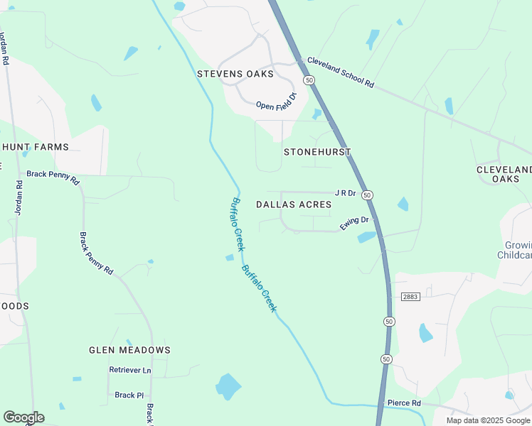 map of restaurants, bars, coffee shops, grocery stores, and more near 1109 Cattleman's Circle in Garner