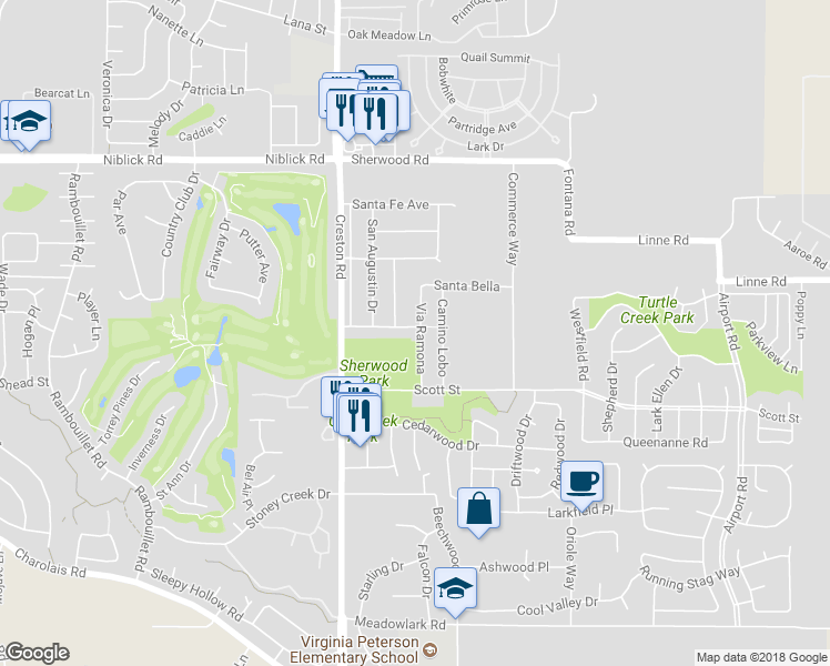map of restaurants, bars, coffee shops, grocery stores, and more near 198 Santa Ynez Avenue in Paso Robles