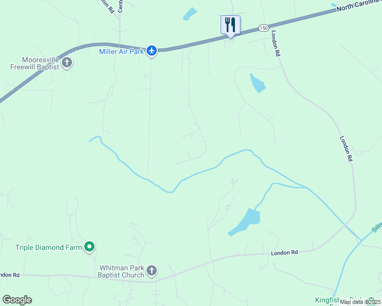 map of restaurants, bars, coffee shops, grocery stores, and more near 1540 Oak Breeze Drive in Mooresville