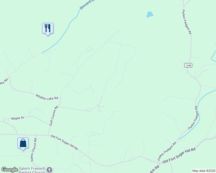 map of restaurants, bars, coffee shops, grocery stores, and more near 951-1645 Golf Course Road in Old Fort