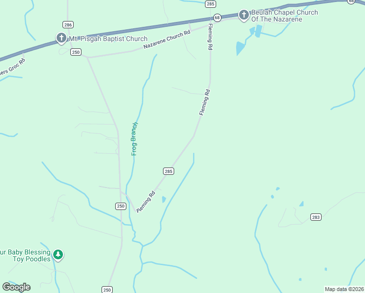 map of restaurants, bars, coffee shops, grocery stores, and more near 195 County Road 285 in Niota
