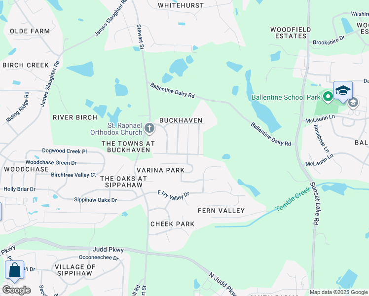 map of restaurants, bars, coffee shops, grocery stores, and more near 2029 Crockett Ridge Road in Fuquay-Varina