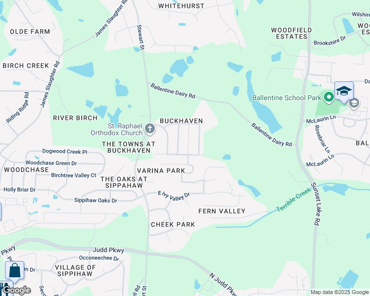 map of restaurants, bars, coffee shops, grocery stores, and more near 2029 Crockett Ridge Road in Fuquay-Varina