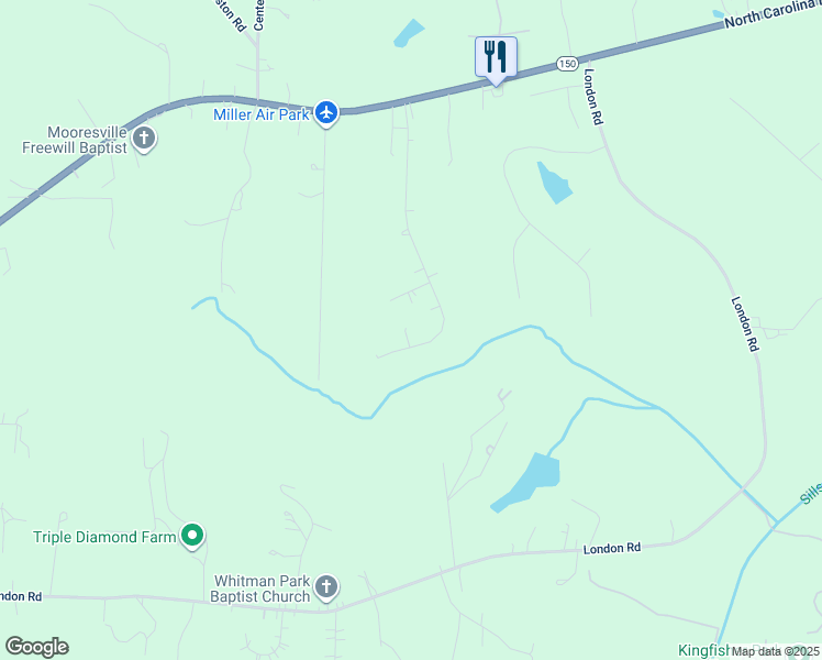 map of restaurants, bars, coffee shops, grocery stores, and more near 1540 Oak Breeze Drive in Mooresville
