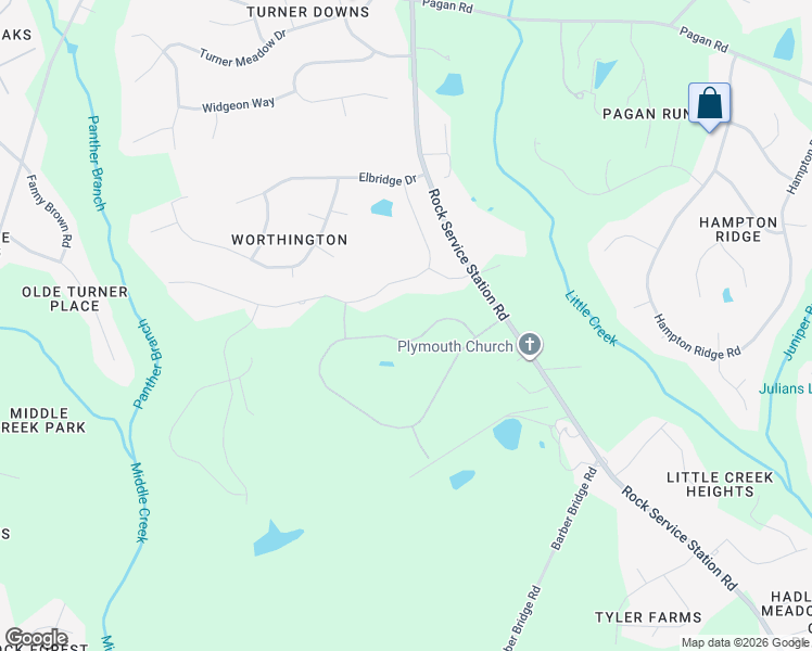 map of restaurants, bars, coffee shops, grocery stores, and more near 6116 Rock Service Station Road in Raleigh