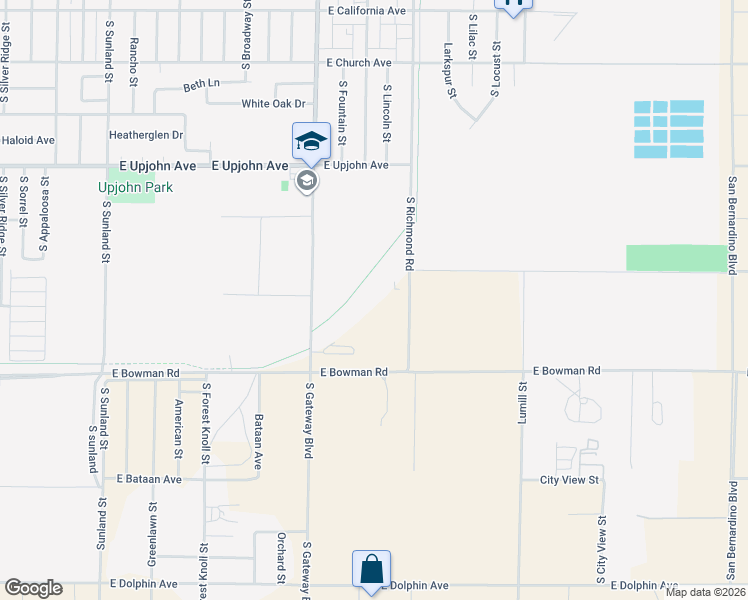map of restaurants, bars, coffee shops, grocery stores, and more near 1014 Kyle Court in Ridgecrest