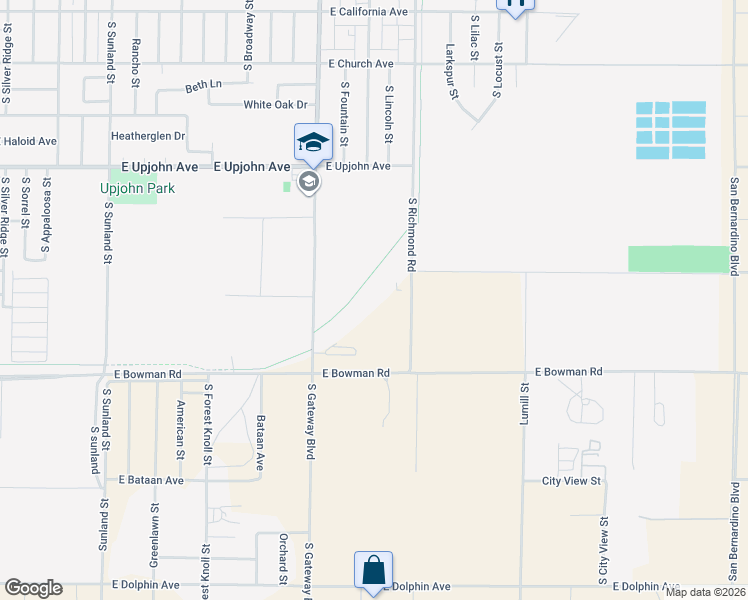 map of restaurants, bars, coffee shops, grocery stores, and more near 1014 Kyle Court in Ridgecrest