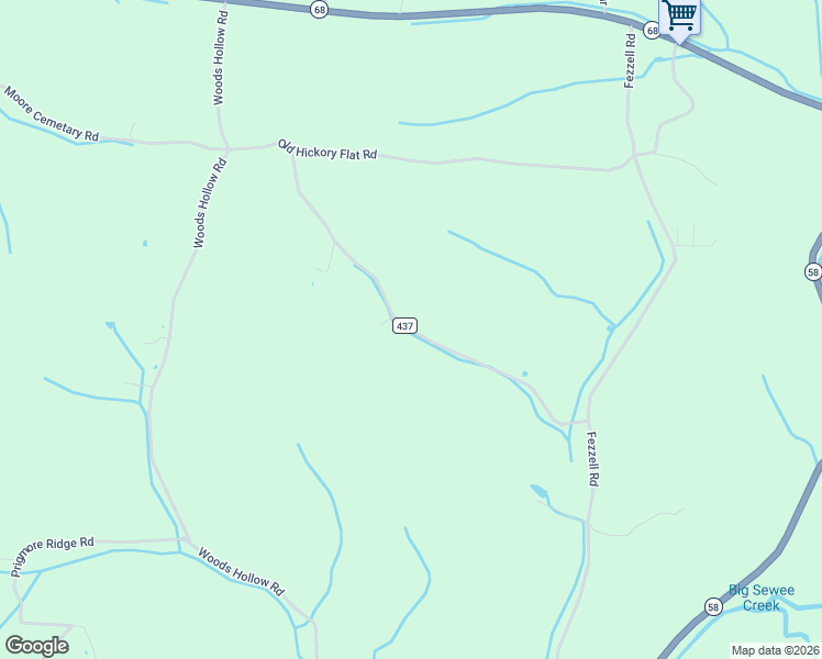 map of restaurants, bars, coffee shops, grocery stores, and more near Arwine Road in Meigs County