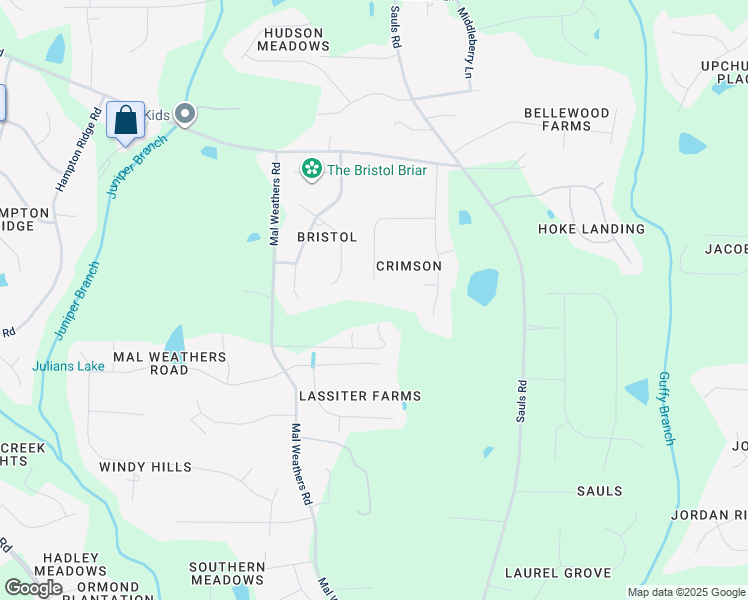 map of restaurants, bars, coffee shops, grocery stores, and more near 6049 Wildorlyn Circle in Raleigh