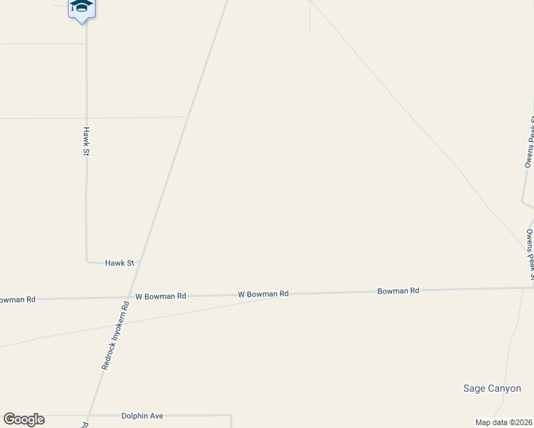 map of restaurants, bars, coffee shops, grocery stores, and more near Bowman Road in Inyokern