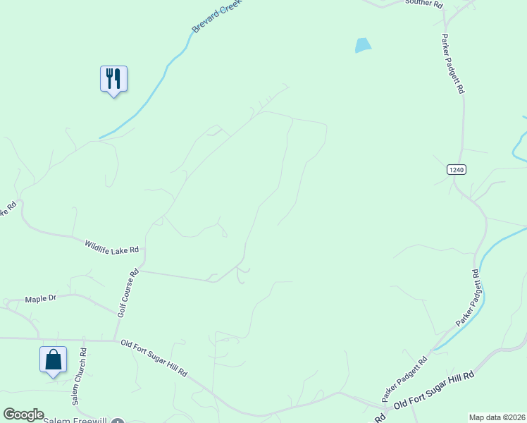 map of restaurants, bars, coffee shops, grocery stores, and more near 1423 Golf Course Road in Old Fort