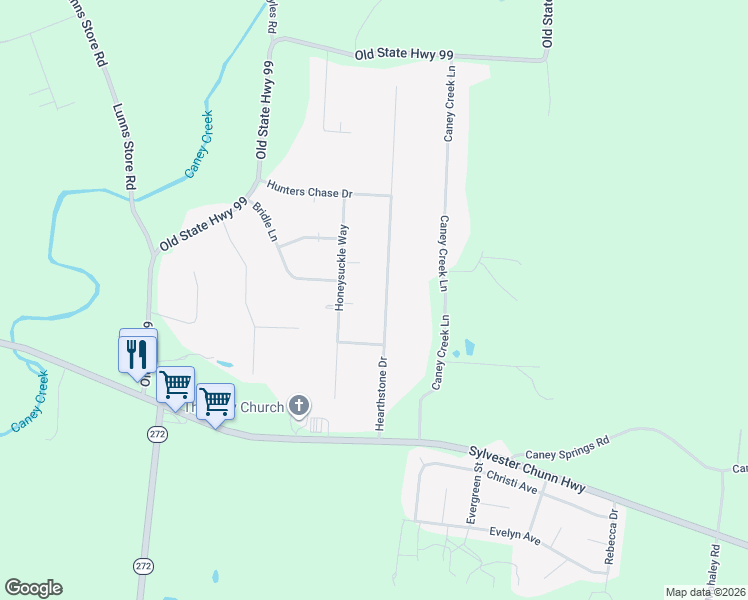 map of restaurants, bars, coffee shops, grocery stores, and more near 3857 Hearthstone Drive in Chapel Hill