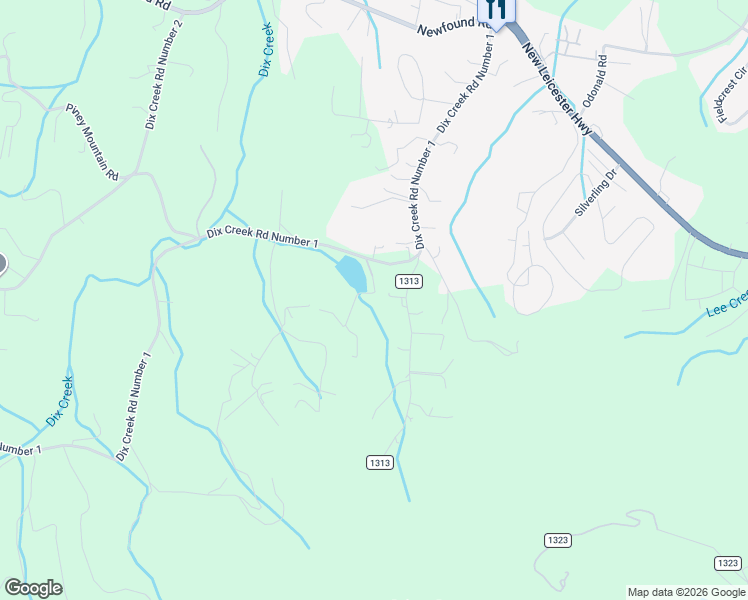 map of restaurants, bars, coffee shops, grocery stores, and more near 21 State Road 1313 in Leicester