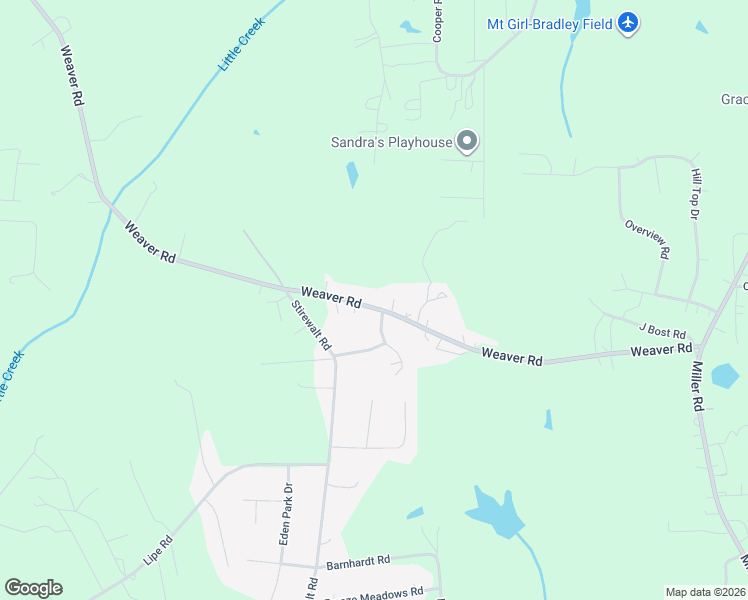 map of restaurants, bars, coffee shops, grocery stores, and more near 950 Weaver Road in China Grove