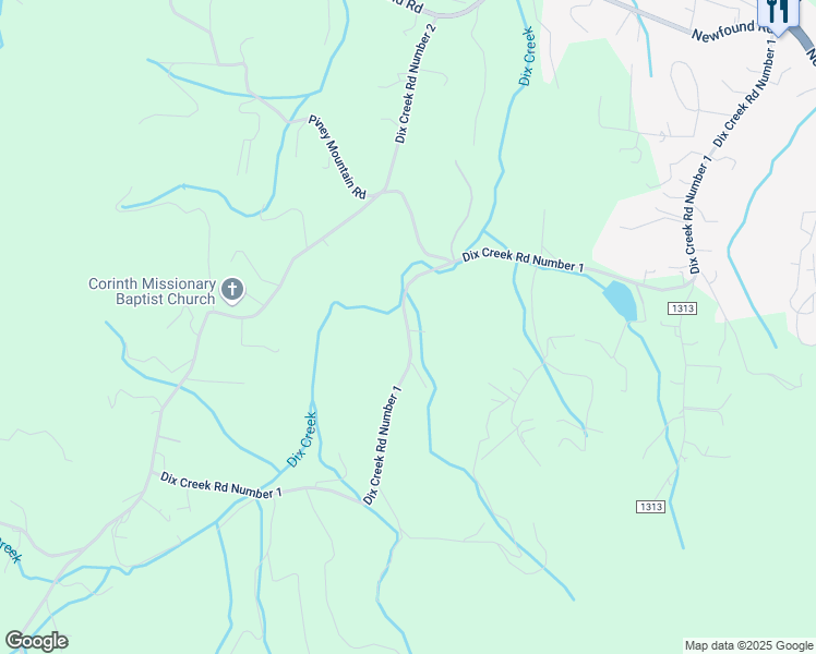 map of restaurants, bars, coffee shops, grocery stores, and more near 190 Dix Creek Road 1 in Leicester