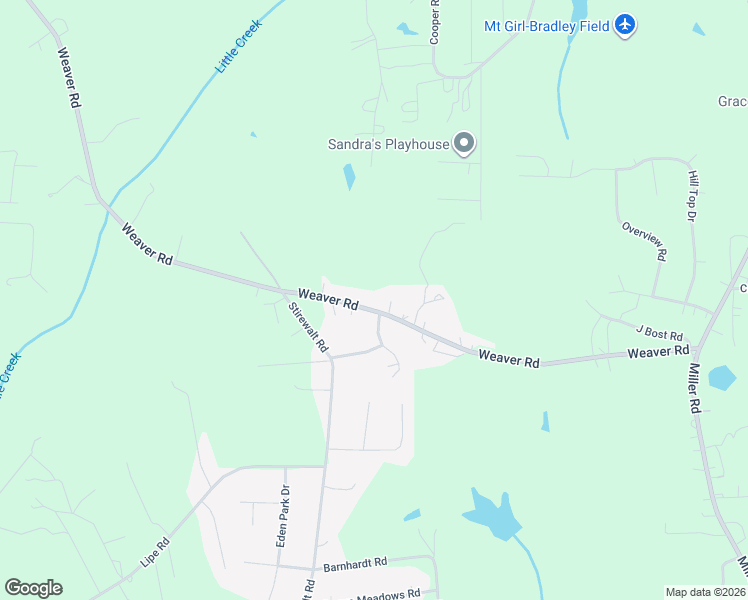 map of restaurants, bars, coffee shops, grocery stores, and more near 950 Weaver Road in China Grove