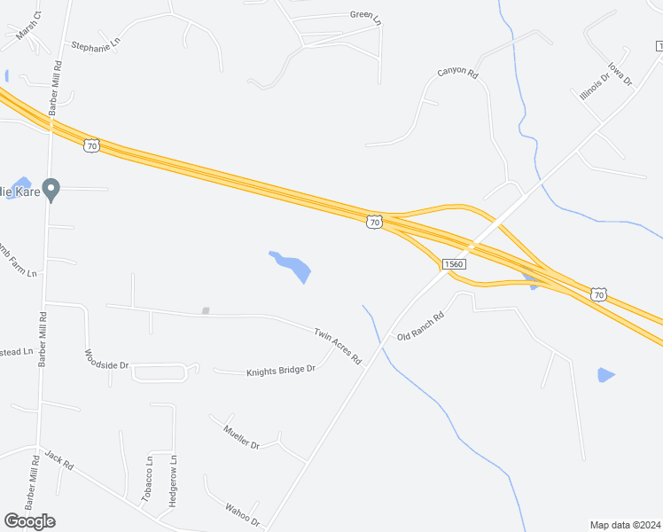 map of restaurants, bars, coffee shops, grocery stores, and more near 2100 Twin Acres Road in Clayton