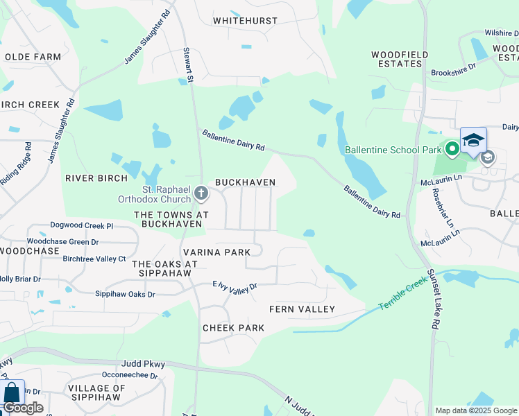 map of restaurants, bars, coffee shops, grocery stores, and more near 2100 Crockett Ridge Road in Fuquay-Varina