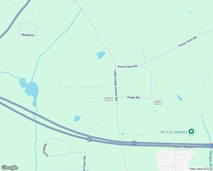 map of restaurants, bars, coffee shops, grocery stores, and more near 174 Highland Rhodes Drive in Clayton